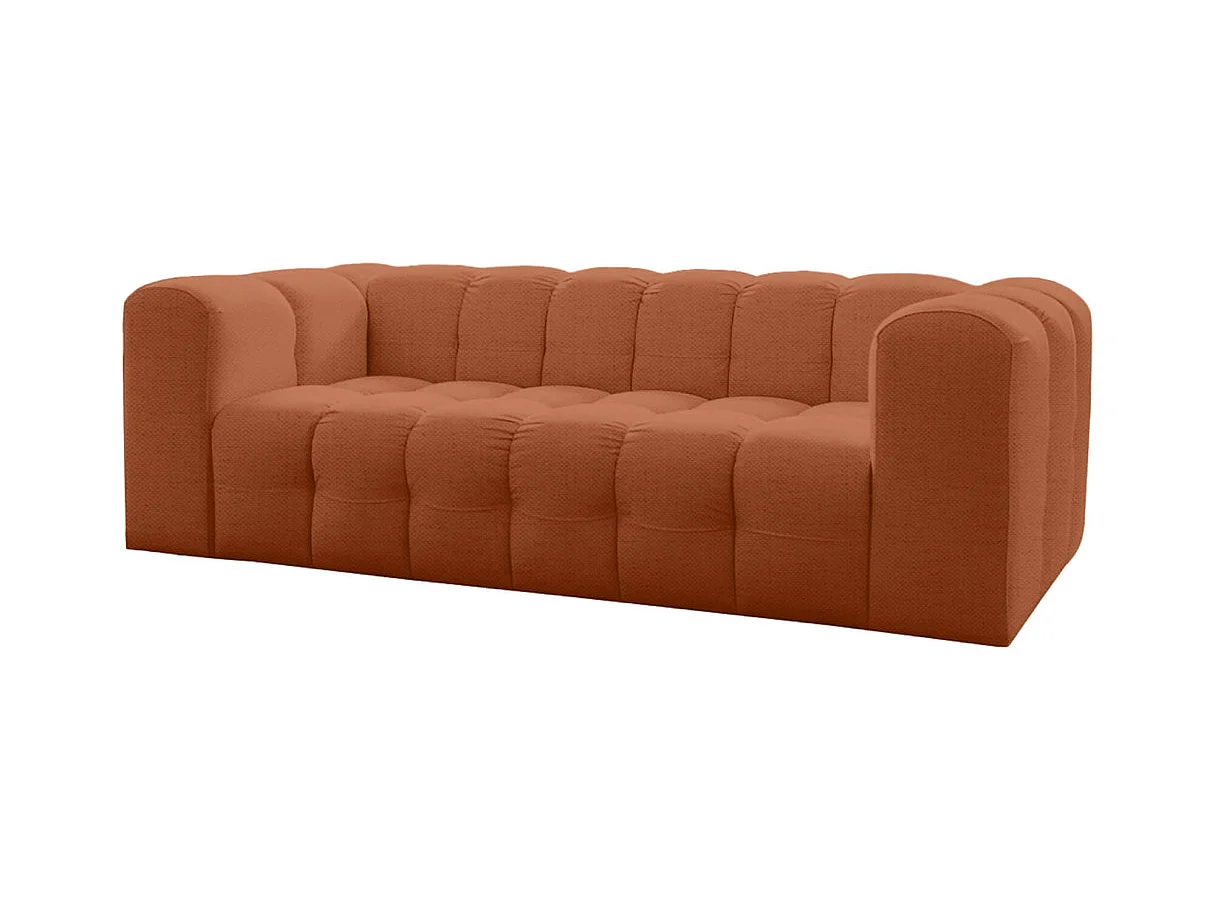 Canapé 3 places en tissu terracotta MILOE