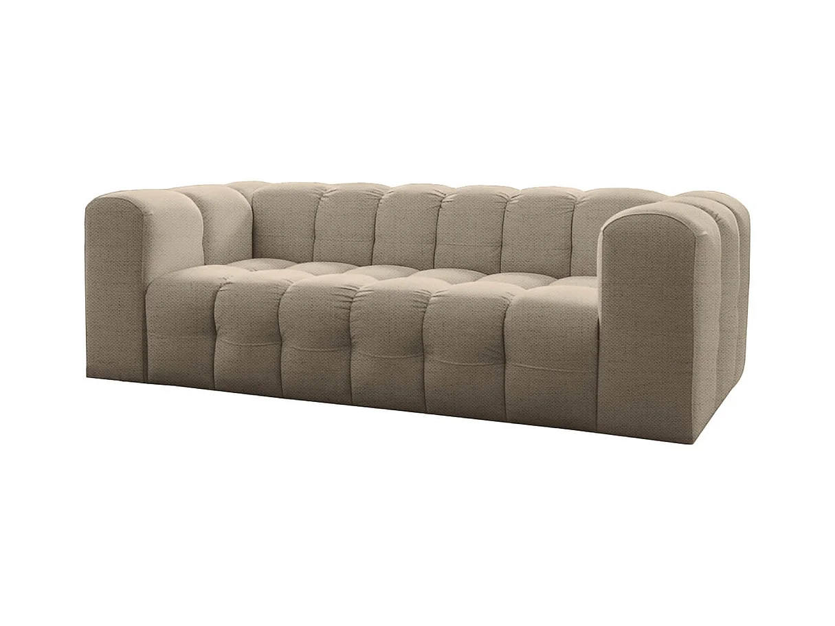 Canapé 3 places en tissu beige MILOE