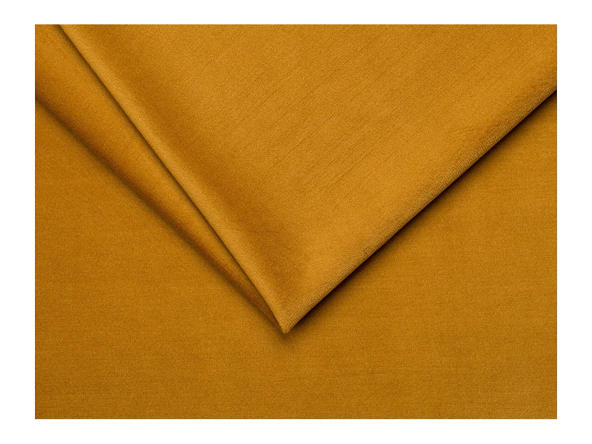 Canapé d'angle 4 places réversible en velours jaune MILOE