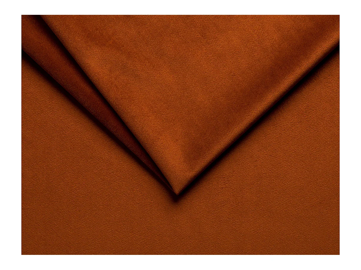 Canapé d'angle 4 places réversible en velours terracotta MILOE