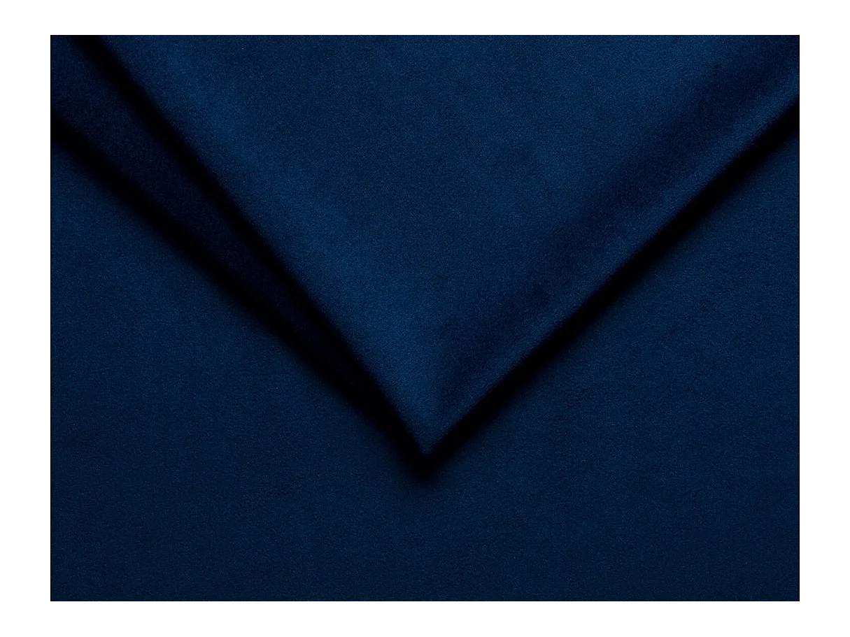 Canapé d'angle 6 places réversible en velours bleu MILOE