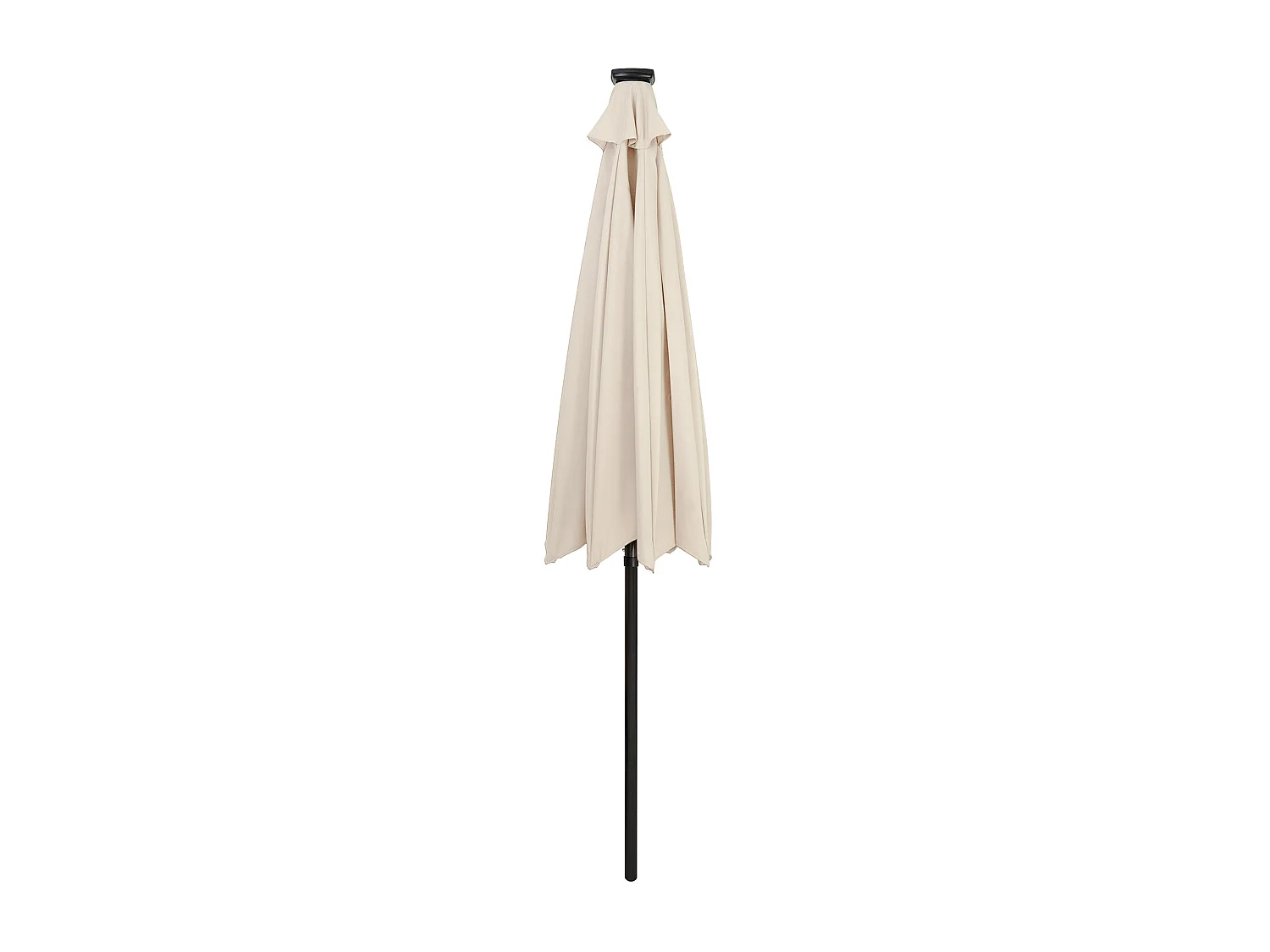 Parasol Inclinable à LED Solaire 2,7 m Crème Jardin Terrasse Auvent Ombre
