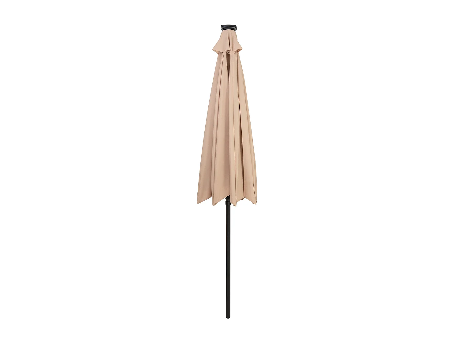 Parasol Inclinable à LED Solaire 2,7 m Beige Jardin Terrasse Auvent Ombre