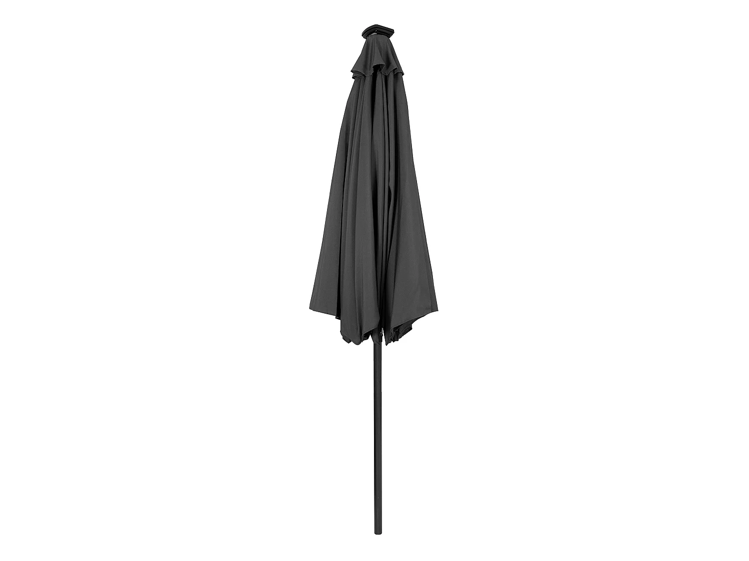 Parasol Inclinable à LED Solaire 2,7 m Gris Jardin Terrasse Auvent Ombre