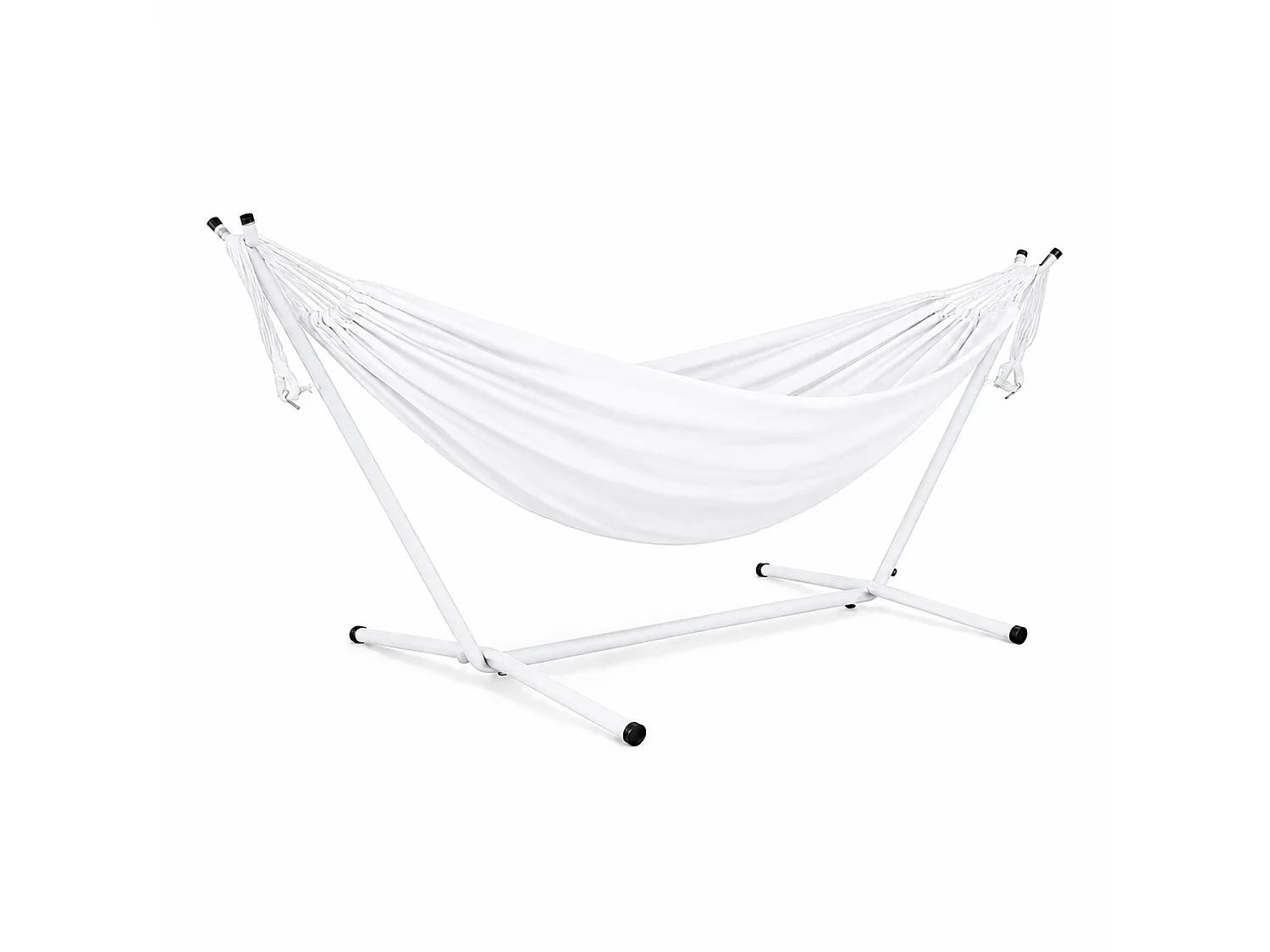 Amaca Per Esterno Con Supporto In Acciaio Portata 200 Kg Altezza Regolabile Telo In Cotone Resistente Amaca Brasiliana Da Giardino Con Borsa Bianco