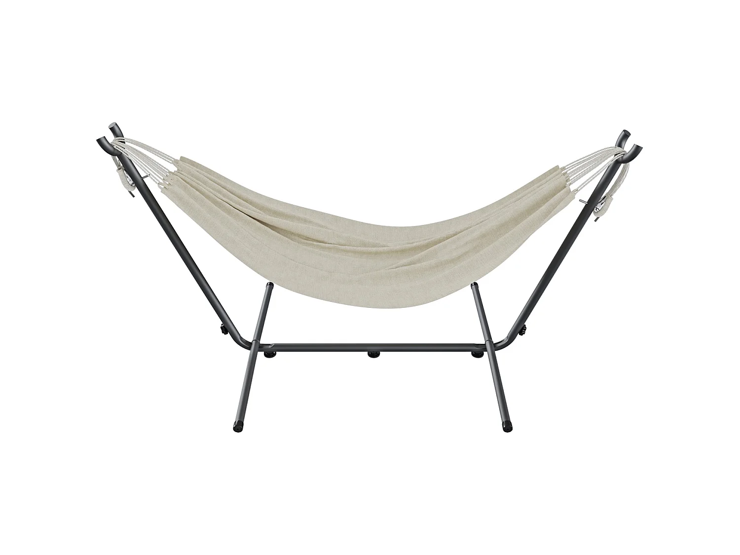 Amaca Da Giardino Con Supporto In Acciaio Portata 200 Kg Altezza Regolabile In Cotone Resistente Amaca Brasiliana Esterno Con Borsa 265 x 110 x 100 Cm Beige