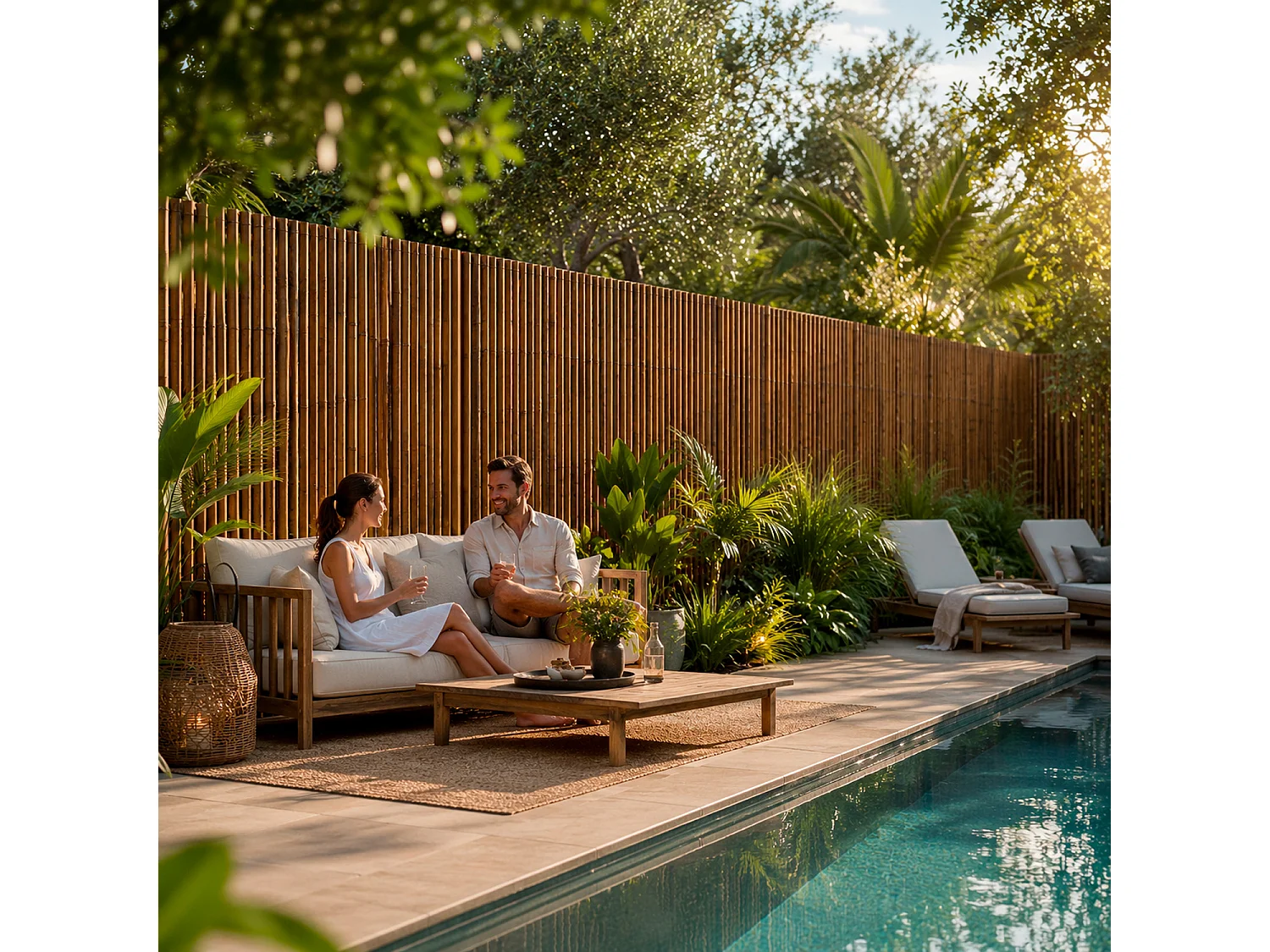 Arella in Bamboo Carbonizzato Ø 20-30 mm Recinzione Frangivista Premium Giardino Balcone Piscina Schermo Privacy Esterno Resistente 150 x 250 cm Marrone Scuro