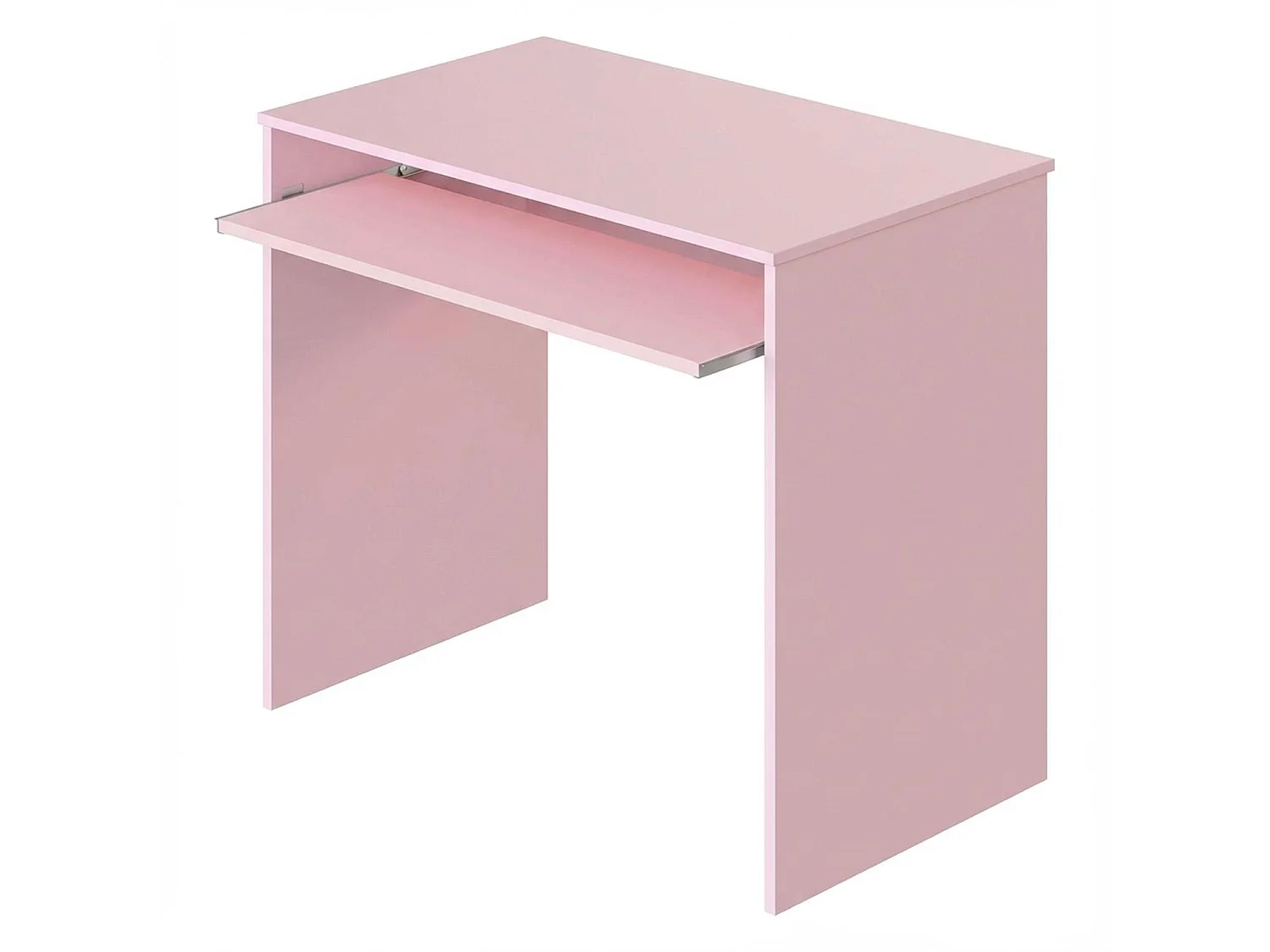 Scrivania Cameretta Studio Postazione PC Ufficio Design Moderno Piano Scorrevole Piedini ABS Ideale Compiti Lavoro Quotidiano 90 x 54 x 79 Cm Rosa