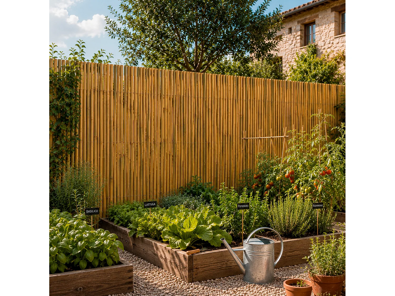 Arella In Cannette Di Bambù Naturale Per Copertura Ombreggiante Da Esterno Ideale Per Creare Privacy In Giardino Balcone Recinzioni Resistenti 1 x 3 Metri