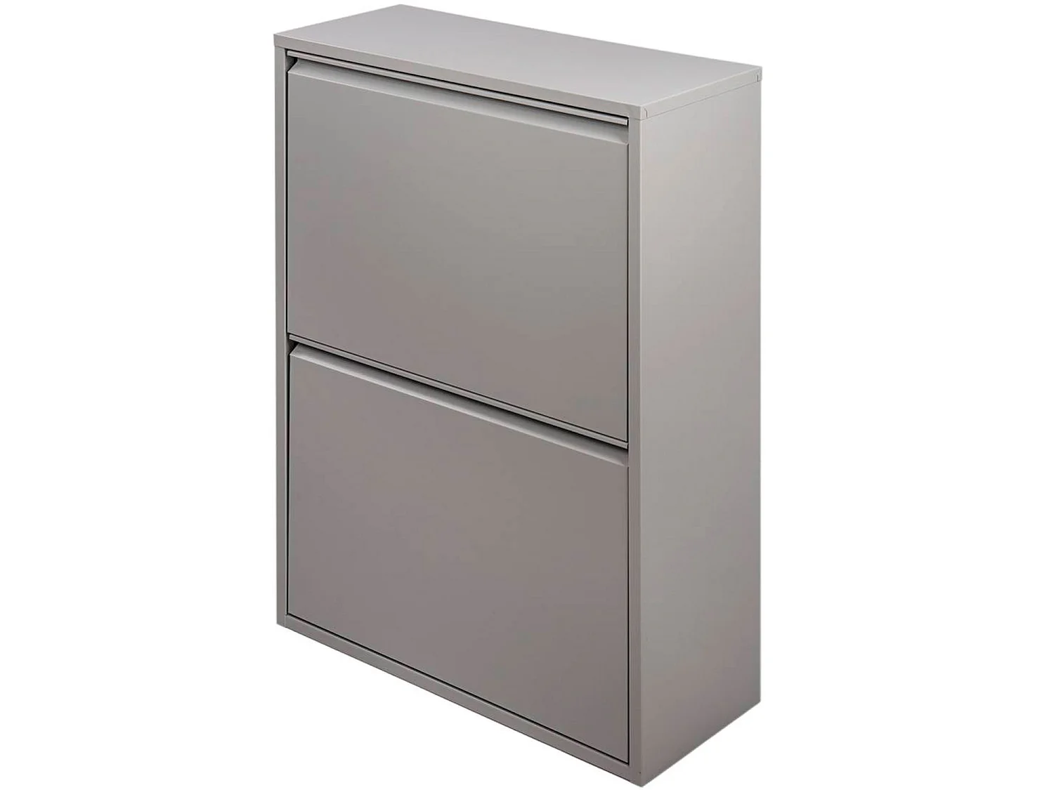 Pattumiera Raccolta Differenziata In Metallo Con 4 Cestini Estraibili E 2 Ante A Ribalta Bidone Cestino Salvaspazio Per Cucina Balcone  60 x 25 x 92.5 Cm Grigio