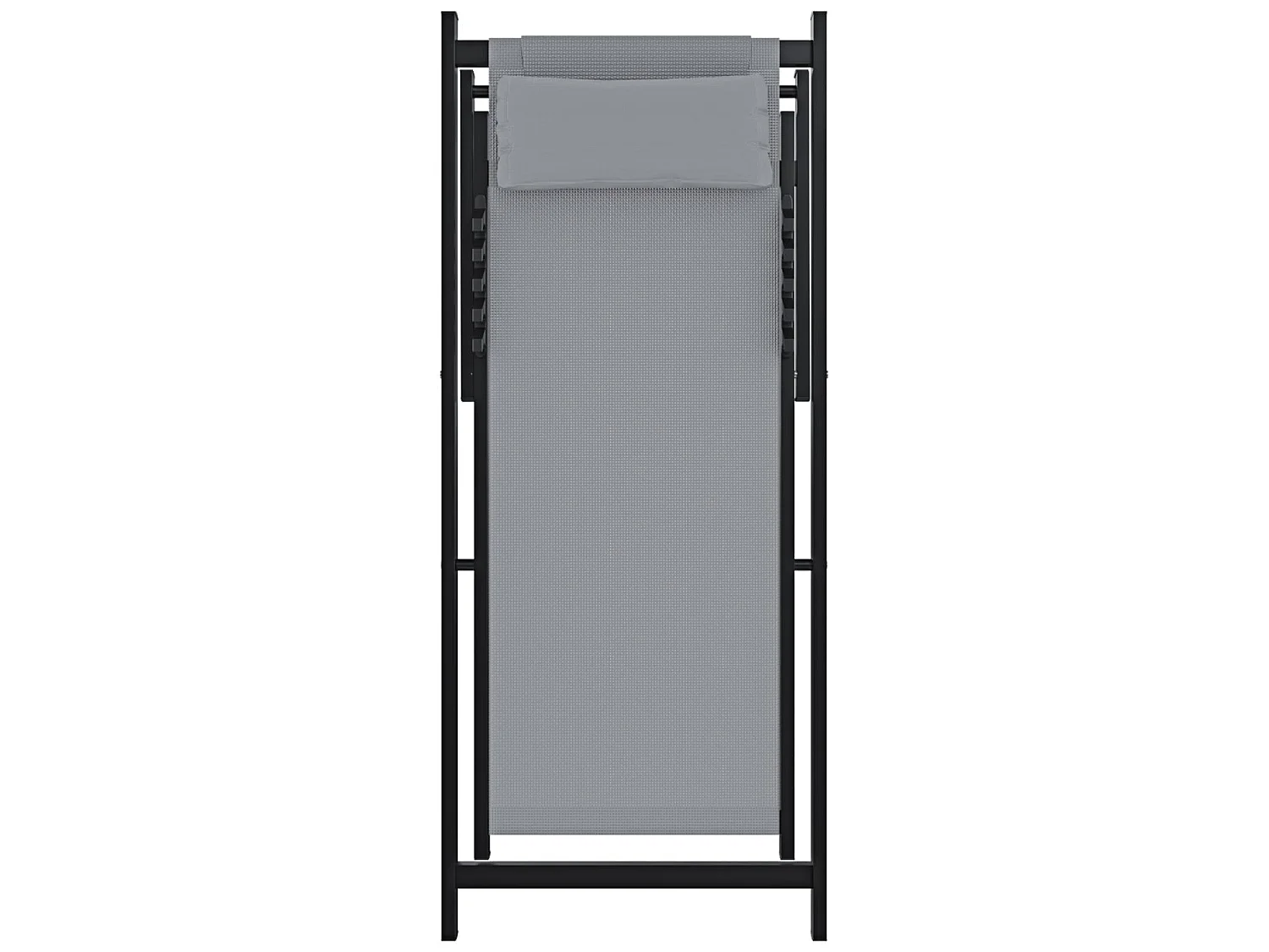 Sedia Sdraio Da Giardino Schienale Regolabile 5 Posizioni Pieghevole Ergonomica Con Cuscino Struttura In Alluminio Da Esterno Portata Massima 160 Kg Grigio