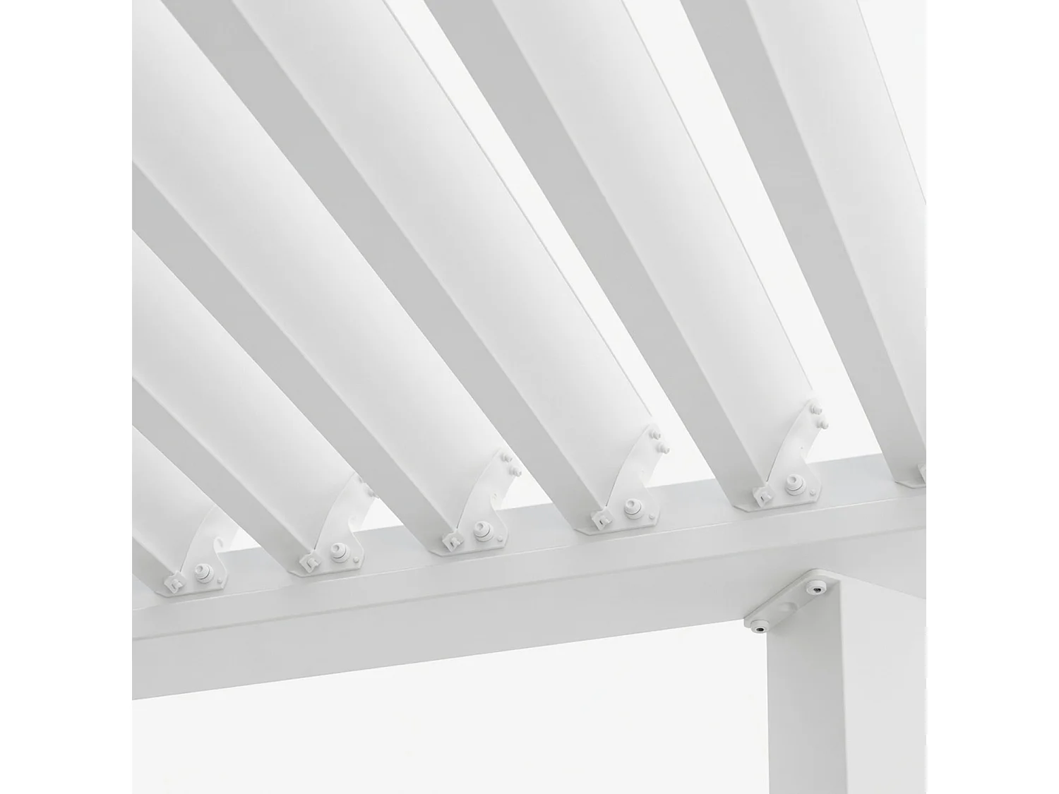 Pergola Bioclimatica 3x4 Metri Gazebo Lamelle Orientabili Sistema Drenaggio Struttura Alluminio Acciaio Anti UV Giardino Terrazza Piscina Bianco Opaco