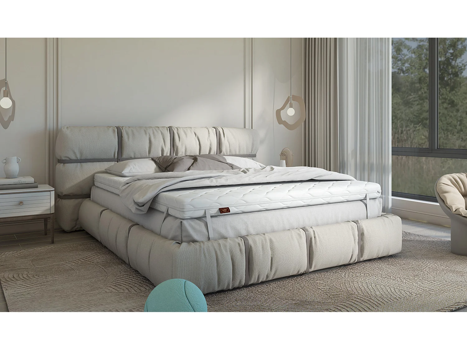 Venerdi Black 7cm Massage Matrastopper 120x200 - Gezondheidsvoordelen, Hypoallergeen, 9 Ondersteuningszones