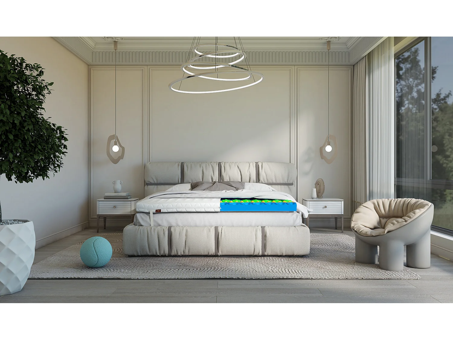 Venerdi Black Masserend Matrastopper 80x200 - 7cm Dik, 9 Ondersteuningszones, Hypoallergeen, Gezondheidsvoordelen