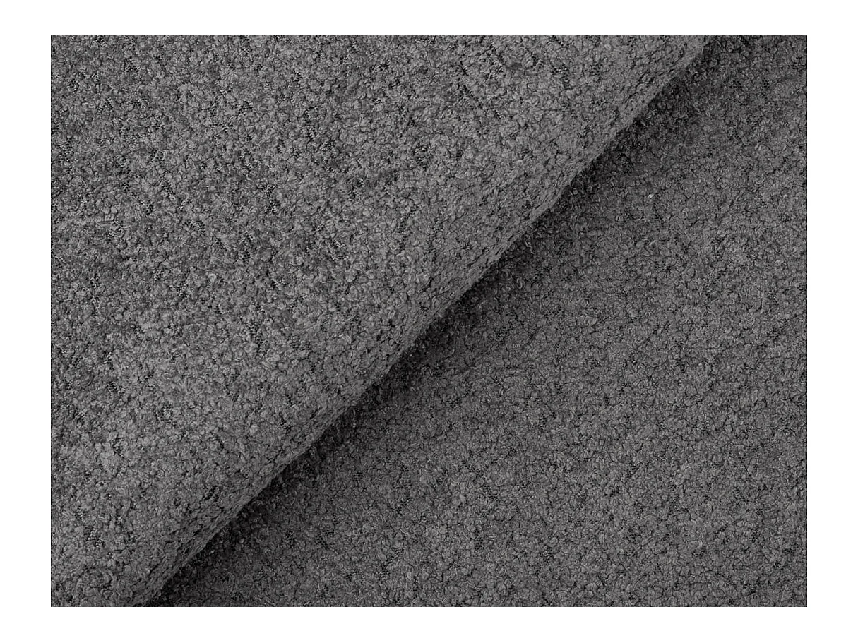 Canapé convertible 3 places avec coffre en tissu bouclette gris VELUTO