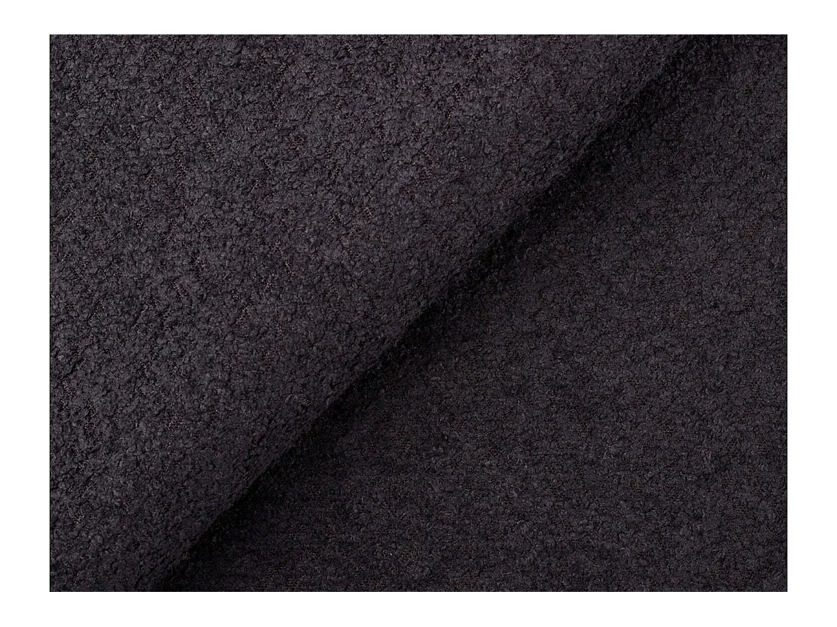 Canapé convertible 3 places avec coffre en tissu bouclette gris anthracite VELUTO