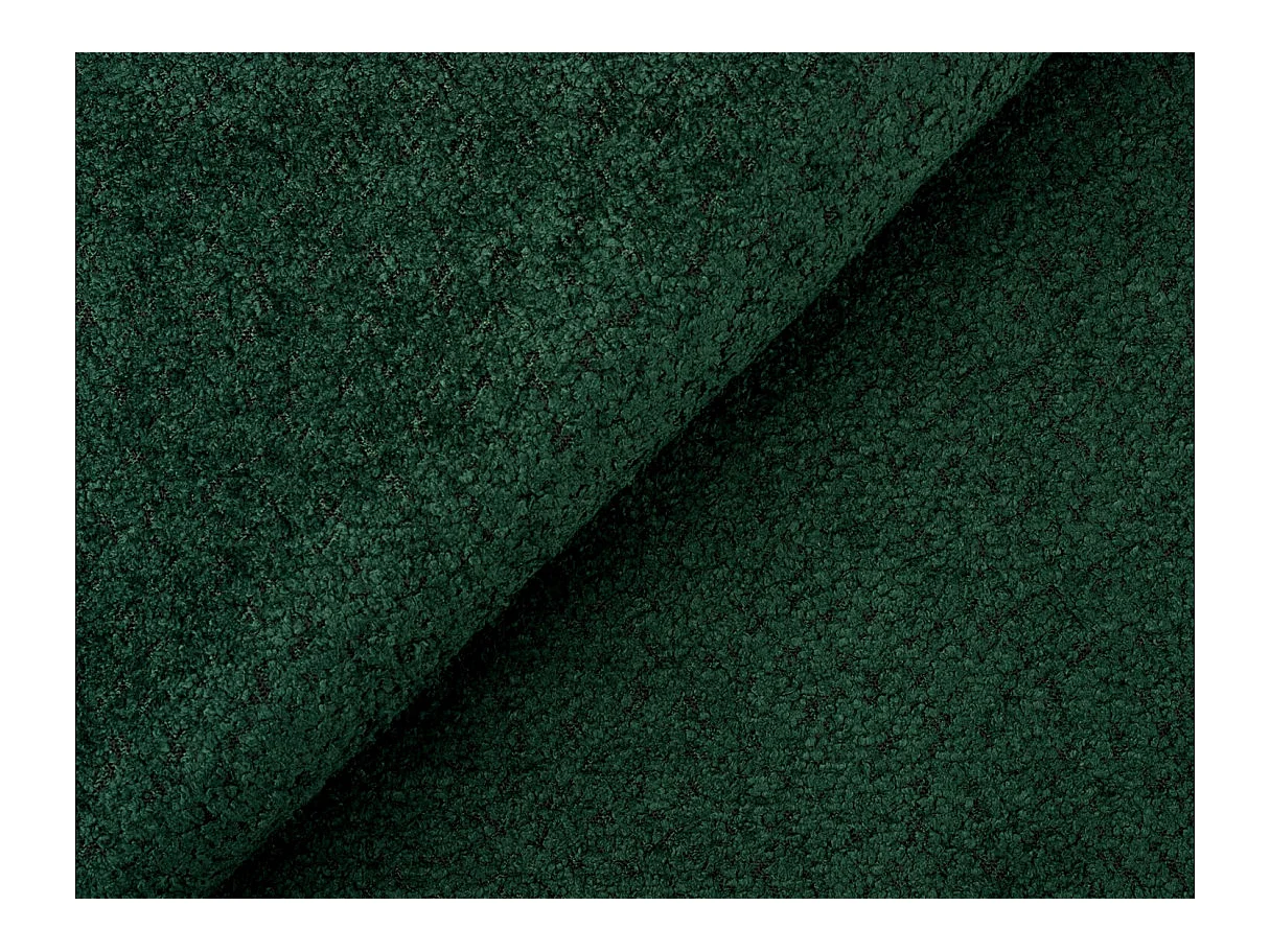 Canapé convertible 3 places avec coffre en tissu bouclette vert VELUTO
