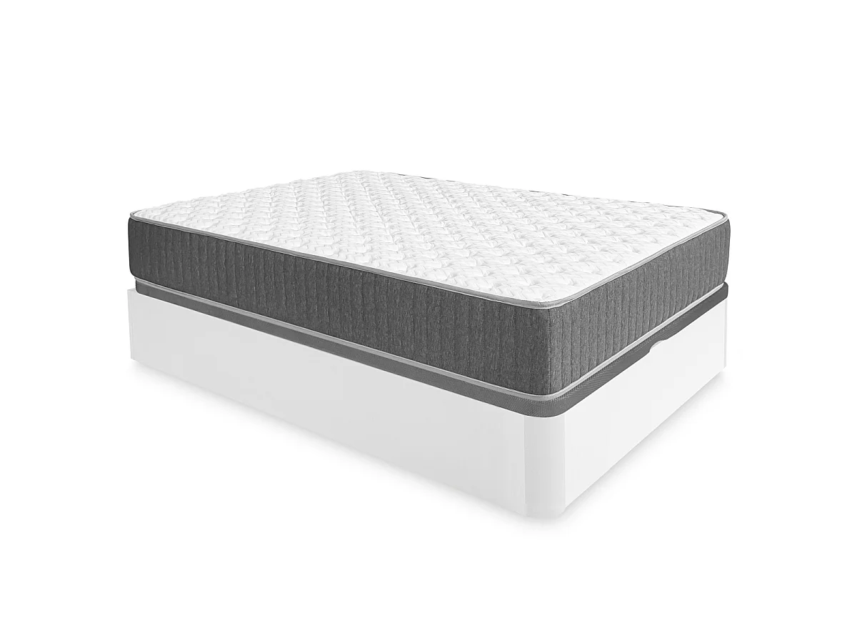 Pack ahorro matrimonio Canapé abatible Round con Colchón viscoelástico y muelles Aurea 150 x 190 cm| Montaje Incluido (Solo canapé)