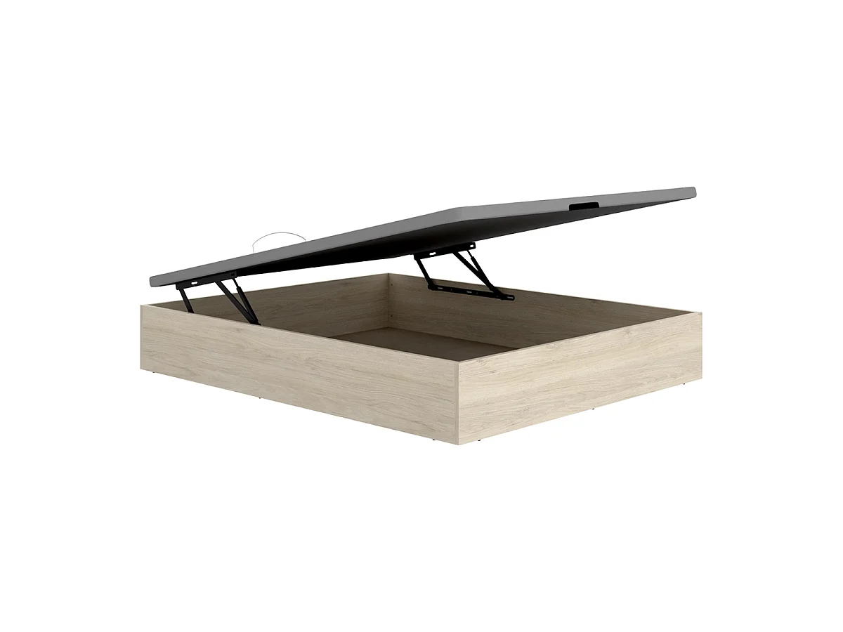 Pack ahorro matrimonio Canapé abatible Nest Roble con Colchón viscoelástico Nova Plus 135 x 190 cm| Montaje Incluido (Solo canapé)