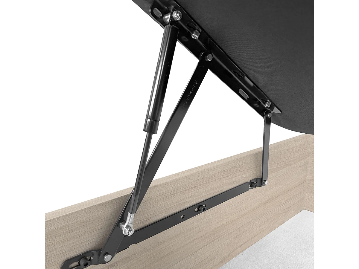 Pack ahorro matrimonio Canapé con zapatero Lan Roble  y Colchón viscoelástico Nova Plus 135 x 190 cm| Montaje Incluido (Solo canapé)