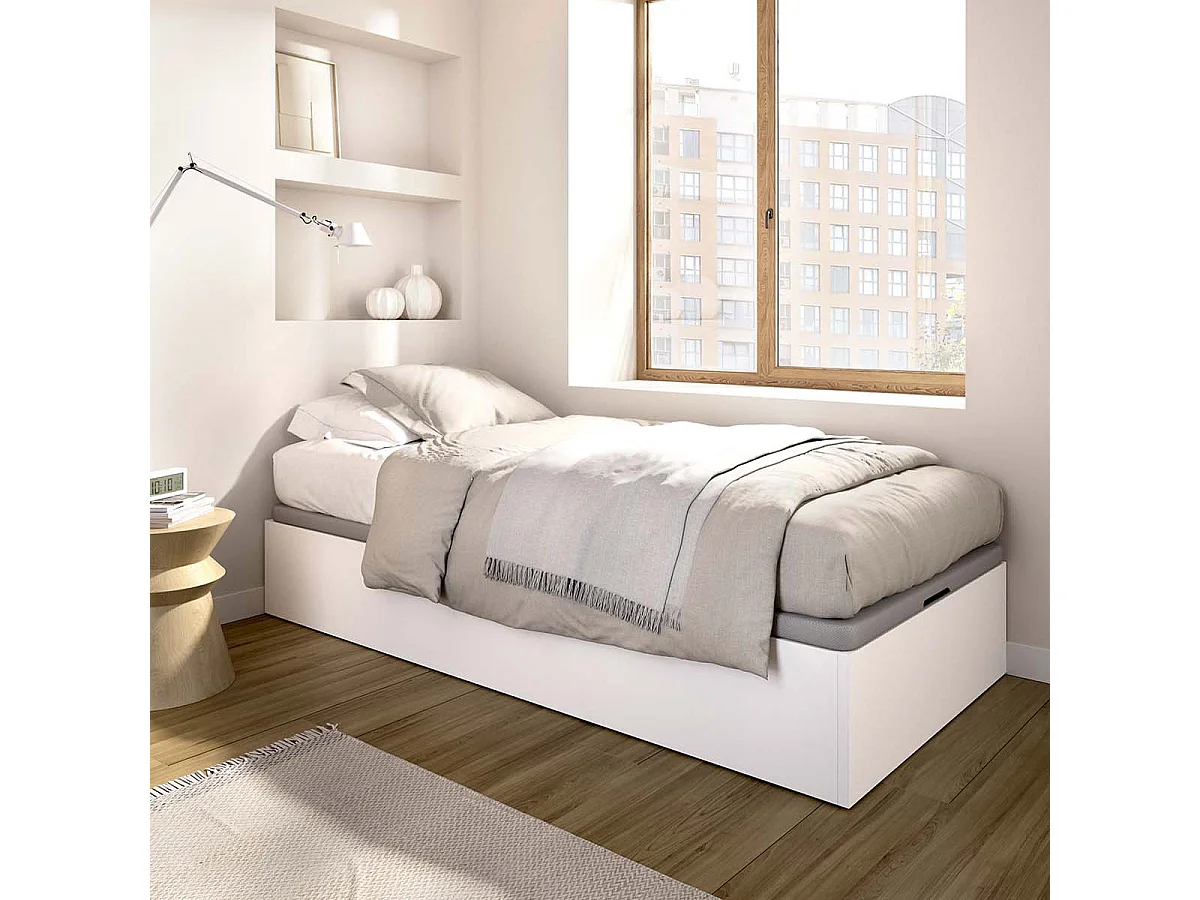 Pack ahorro juvenil Canapé abatible Nest con Colchón viscoelástico Nova 90 x 190 cm | Montaje Incluido (Solo canapé)