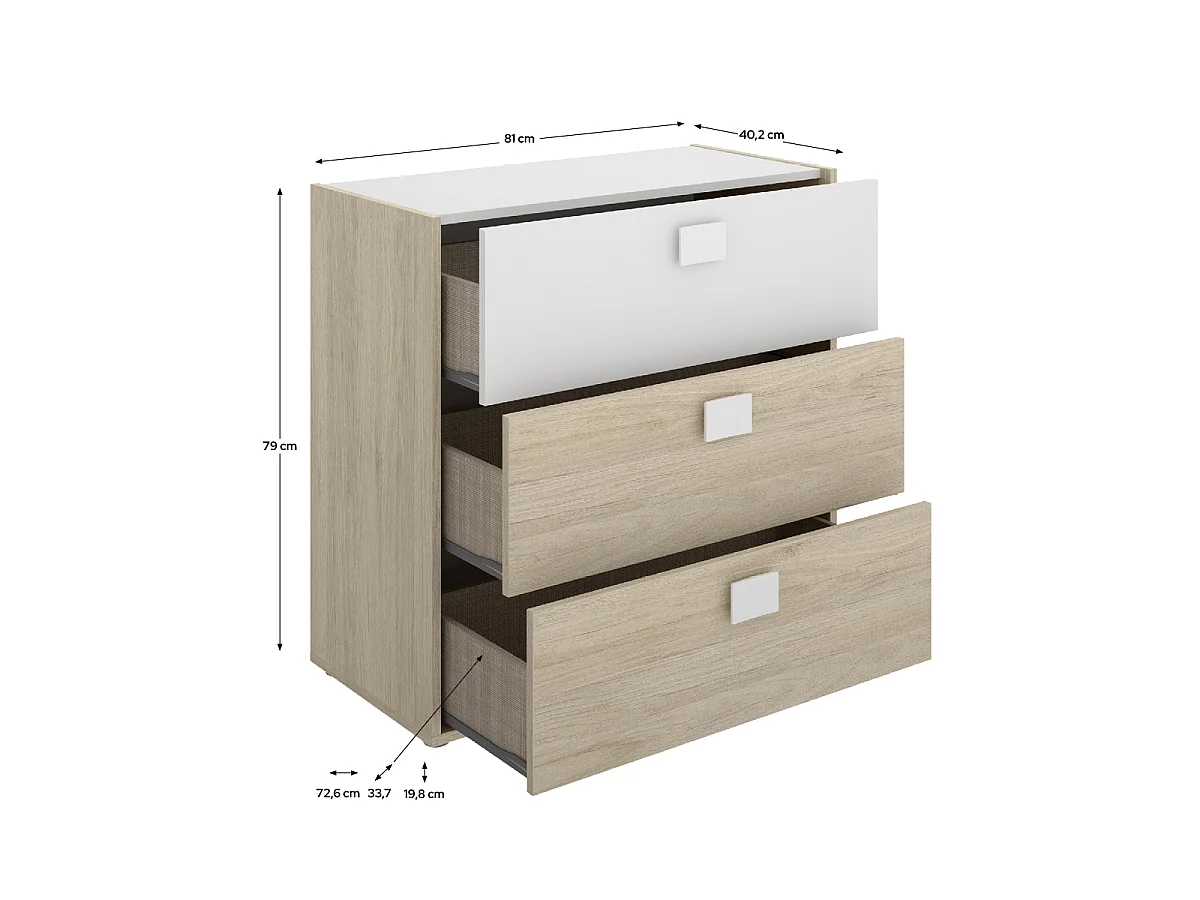 Pack ahorro juvenil Habitación completa Dina con Colchón Nova 90 x 190 cm y Somier | Subida a domicilio
