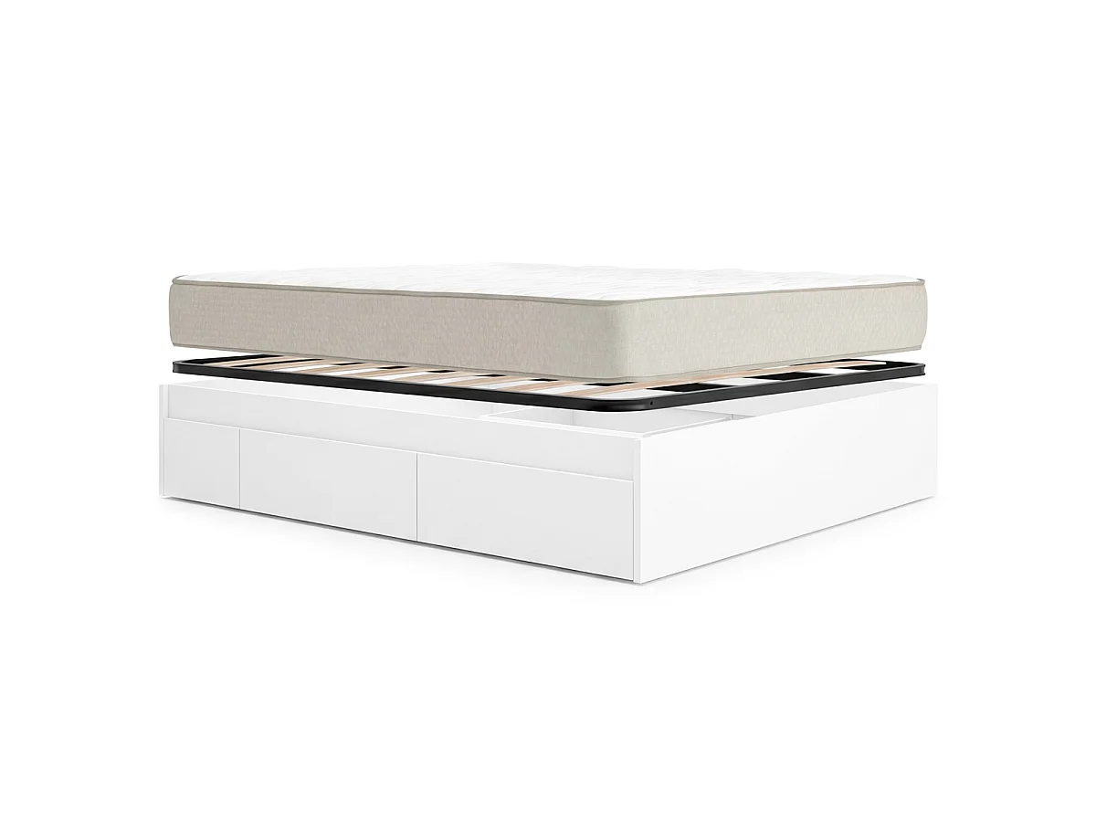 Pack ahorro matrimonio Cama compacta Alice, Colchón viscoelástico Nova Plus y Somier 150 x 190 cm