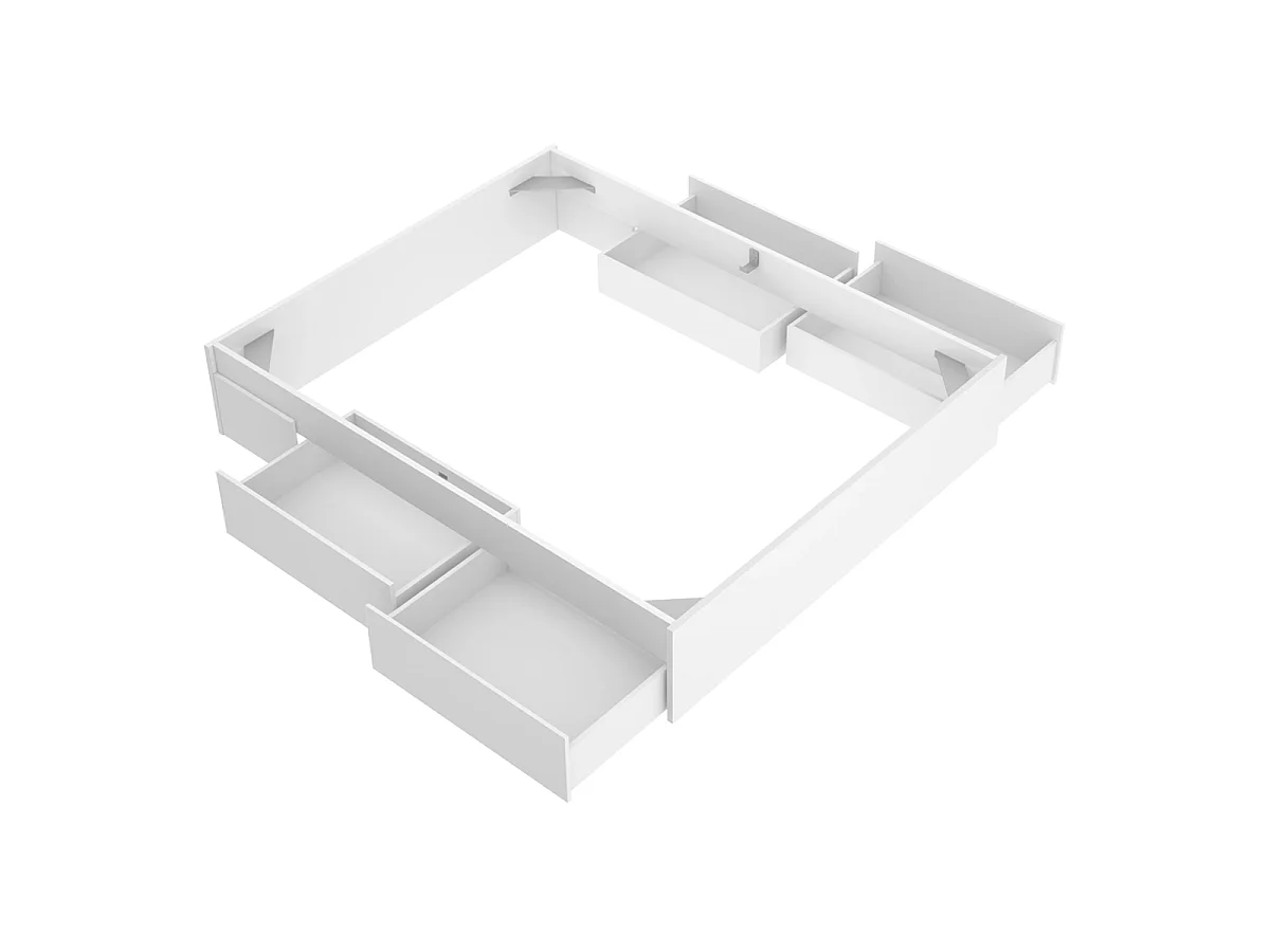 Pack ahorro matrimonio Cama compacta Alice, Colchón viscoelástico Nova Plus y Somier 150 x 190 cm
