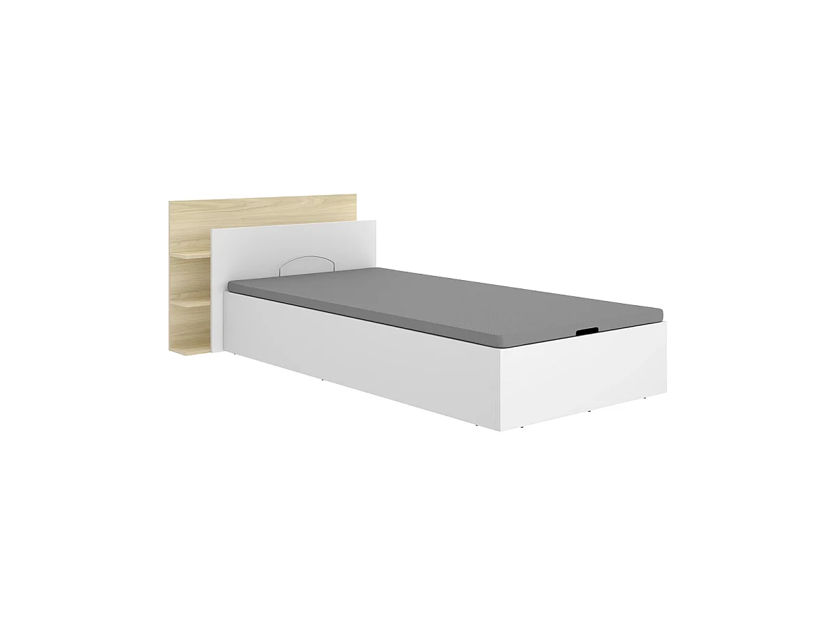 Pack ahorro juvenil Canapé con Cabecero Tori y Colchón viscoelástico Nova 90 x 190 cm | Montaje Incluido (Solo canapé)