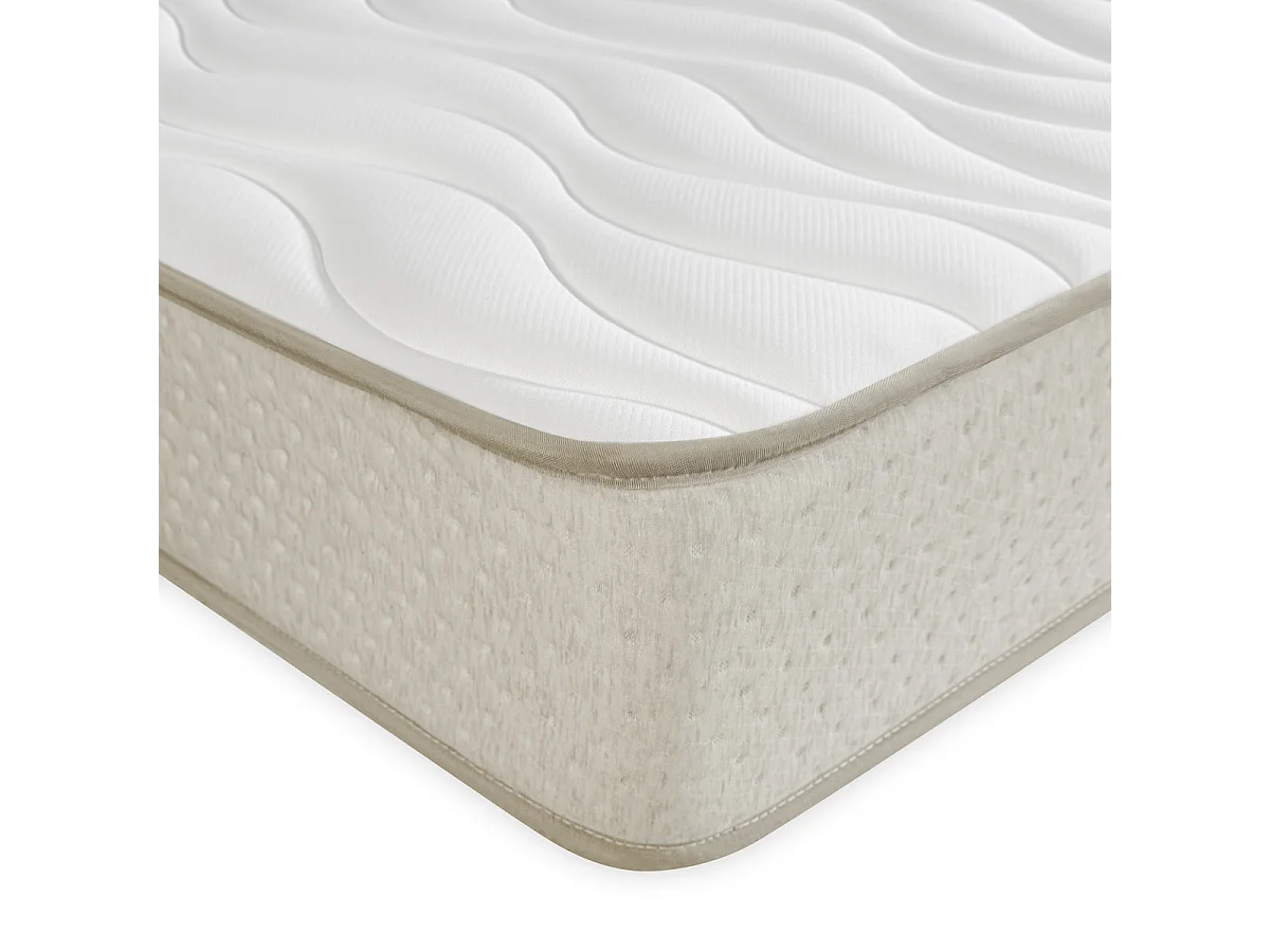 Pack ahorro matrimonio Cama compacta, 2 Mesitas de noche, Colchón viscoelástico Nova Plus y Somier 150 x 190 cm