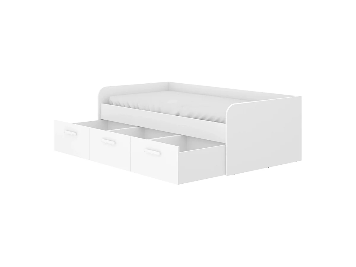 Pack ahorro juvenil Cama Mek con cajones, Colchón viscoelástico Nova y Somier 90 x 190 cm | Subida a domicilio