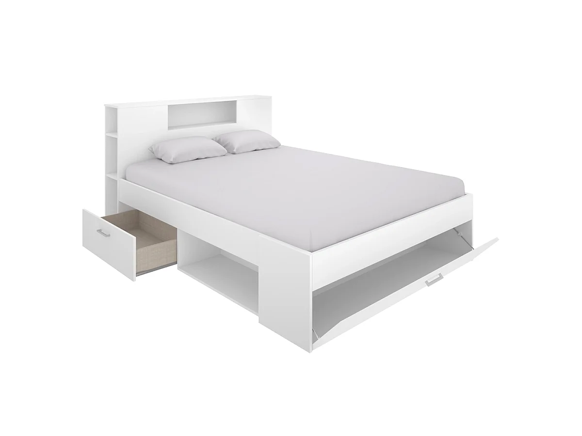 Pack ahorro matrimonio Cama Lanka con cabecero, Colchón Nova Plus y Somier 135 x 190 cm