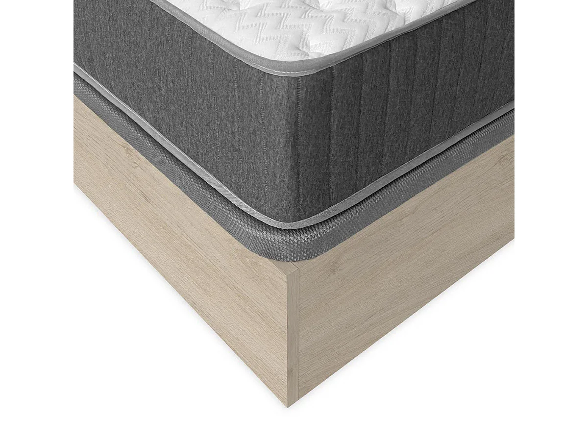 Pack ahorro matrimonio Canapé abatible Nest Roble con Colchón viscoelástico y muelles Aurea 135 x 190 cm| Montaje Incluido (Solo canapé)