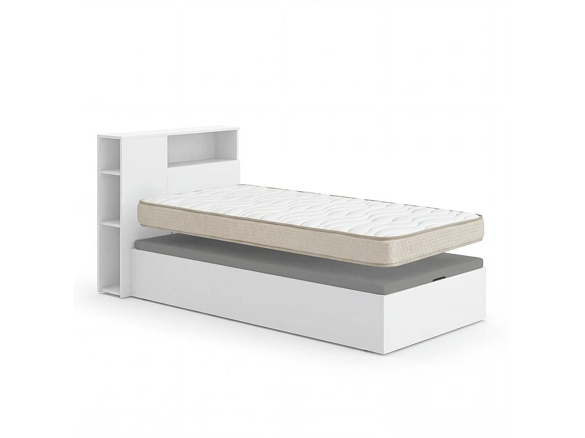 Pack ahorro juvenil Canapé con Cabecero Ten y Colchón Viscoelástico Nova 90 x 190 cm | Montaje Incluido (Solo canapé)