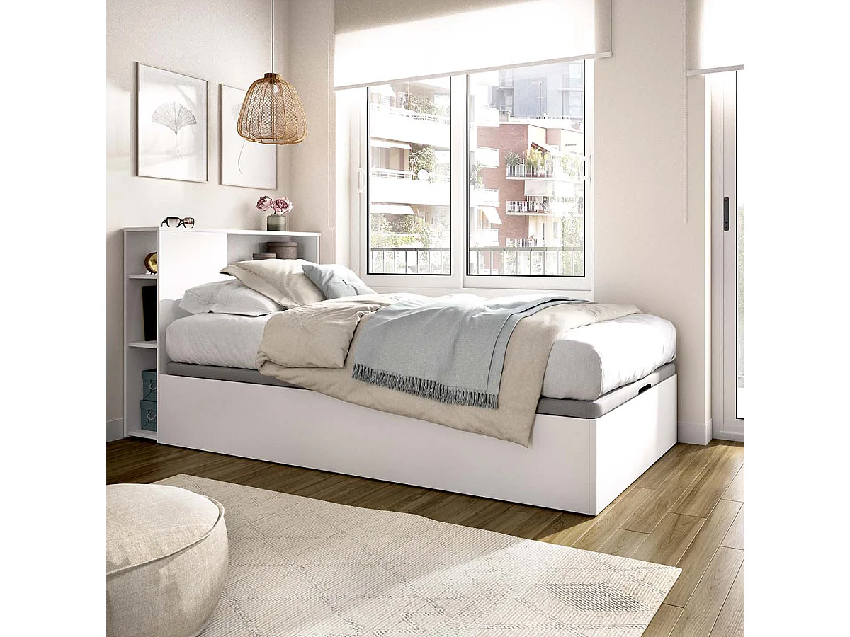 Pack ahorro juvenil Canapé con Cabecero Ten y Colchón Viscoelástico Nova 90 x 190 cm | Montaje Incluido (Solo canapé)