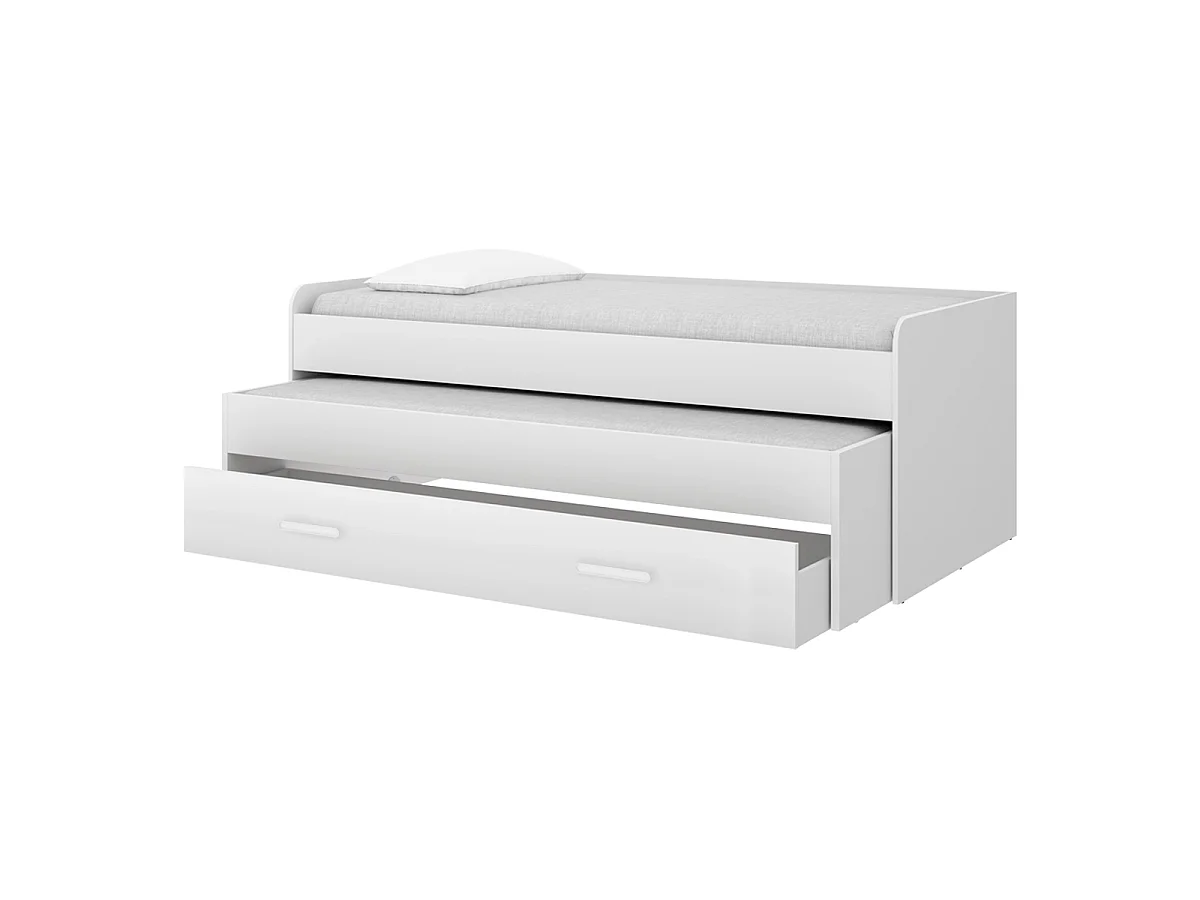 Pack ahorro juvenil Cama nido Pema, 2 Somieres y 2 Colchones viscoelásticos Nova 90 x 190 | Subida a domicilio