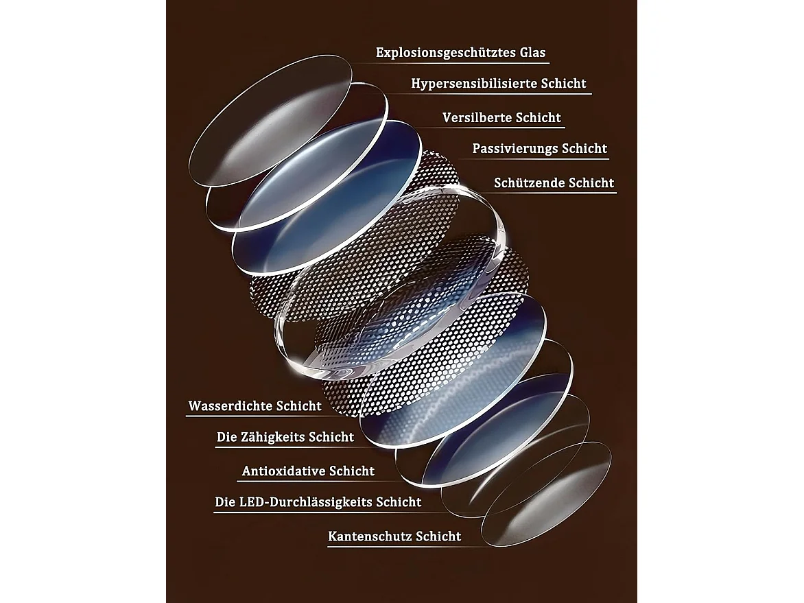 Nettlife Asymmetrische LED Badkamerspiegel 50x70cm, Touchbediening, Anti-condens, Dimbaar 3000-6500K, IP44, Wandmontage. Design Verlichte Spiegel.