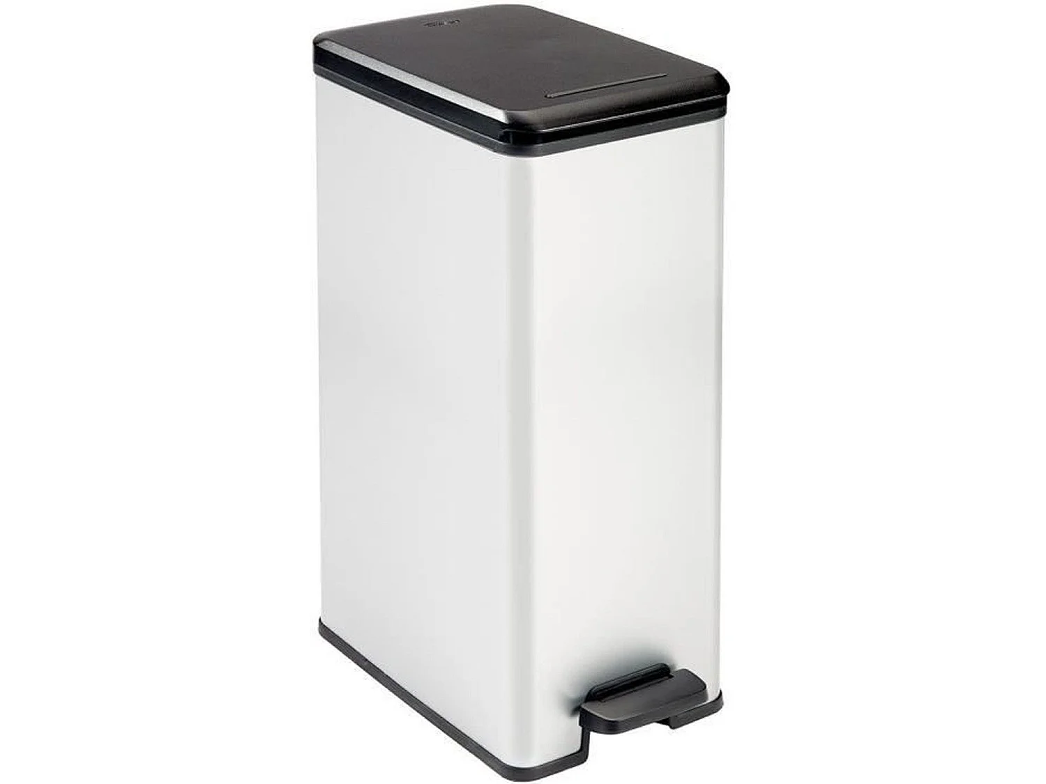Poubelle Slim - SLIM BIN 40L - Gain de place 40 x 25 x 61 cm - Gris métallisé