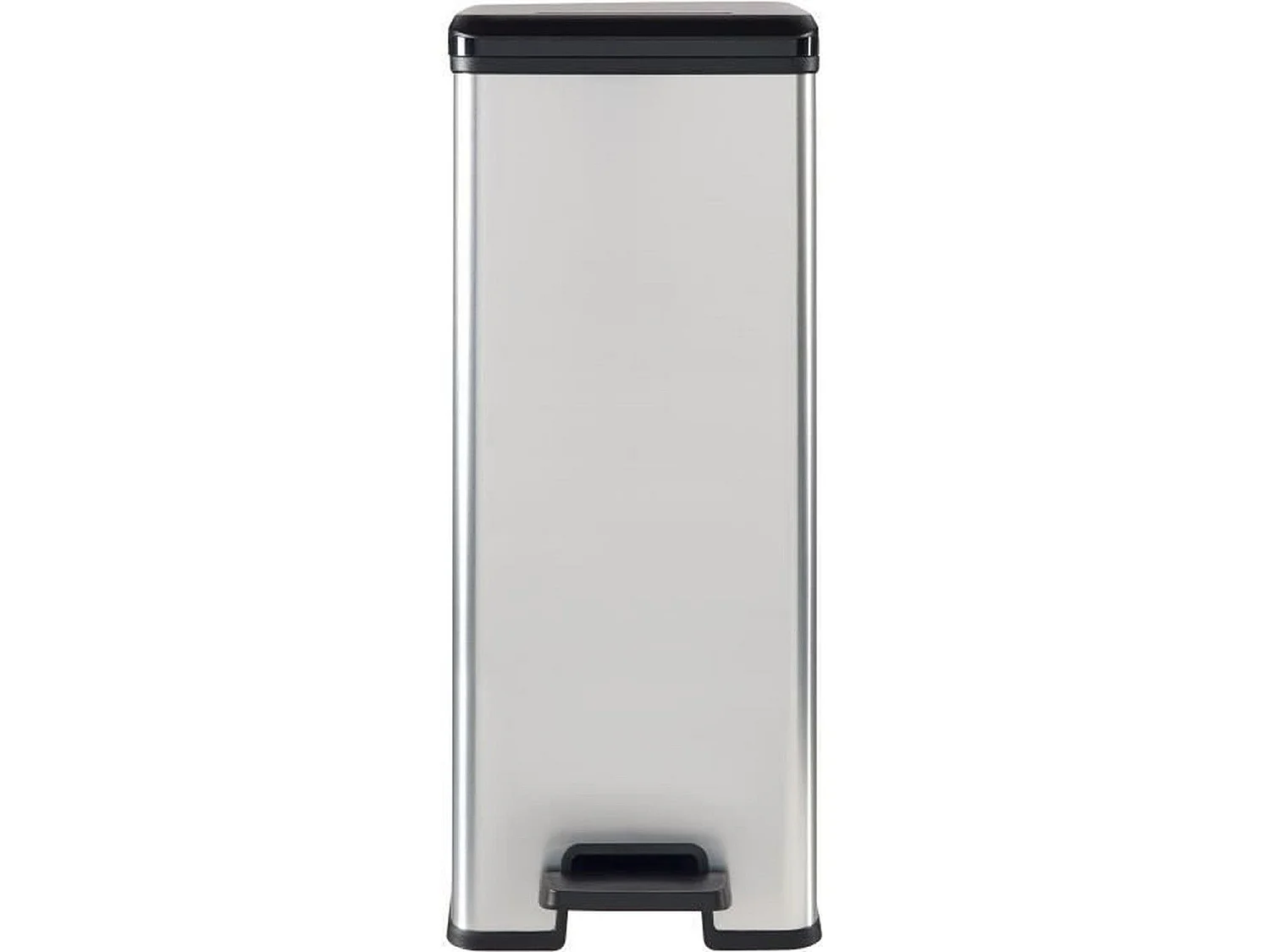 Poubelle Slim - SLIM BIN 40L - Gain de place 40 x 25 x 61 cm - Gris métallisé