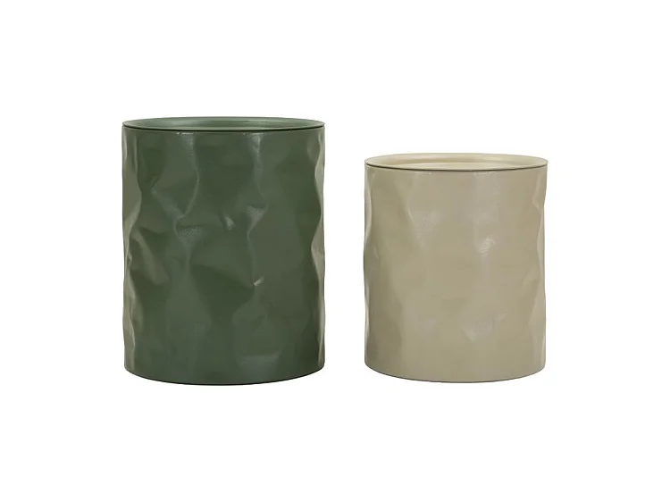 Set van 2 Norimberga bijzettafels, afmetingen: 39,5 x 48 cm en 35,5 x 40 cm.