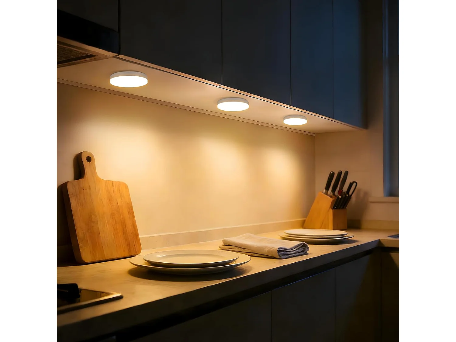 Nettlife 6er-Pack GX53 Ultra Slim 5W (entspricht 50W) LED-Lampen, 3000K Warmweiß, 74x25mm, flimmerfrei, für Unterbaubeleuchtung, 230V, nicht dimmbar