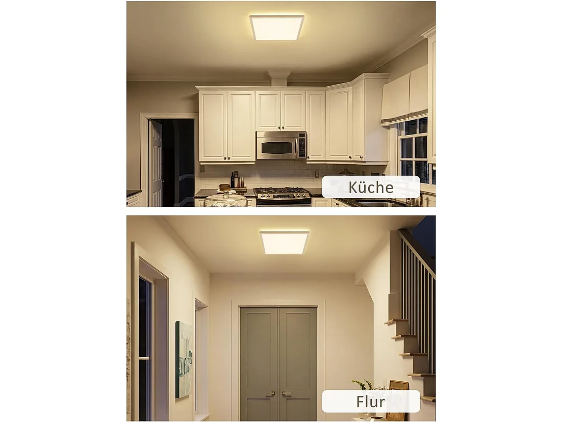 Nettlife LED-Deckenleuchte mit Sensor, 18W, 1900lm, 4000K, IP44, Radar, Ø29cm