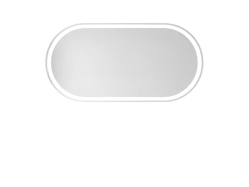 Nettlife Miroir de Salle de Bain Ovale LED 60 × 120 cm, Tactile, Antibuée, Dimmable 3000-6500 K, IP44, Mural. Miroir Lumineux Design., Intensité lumineuse réglable