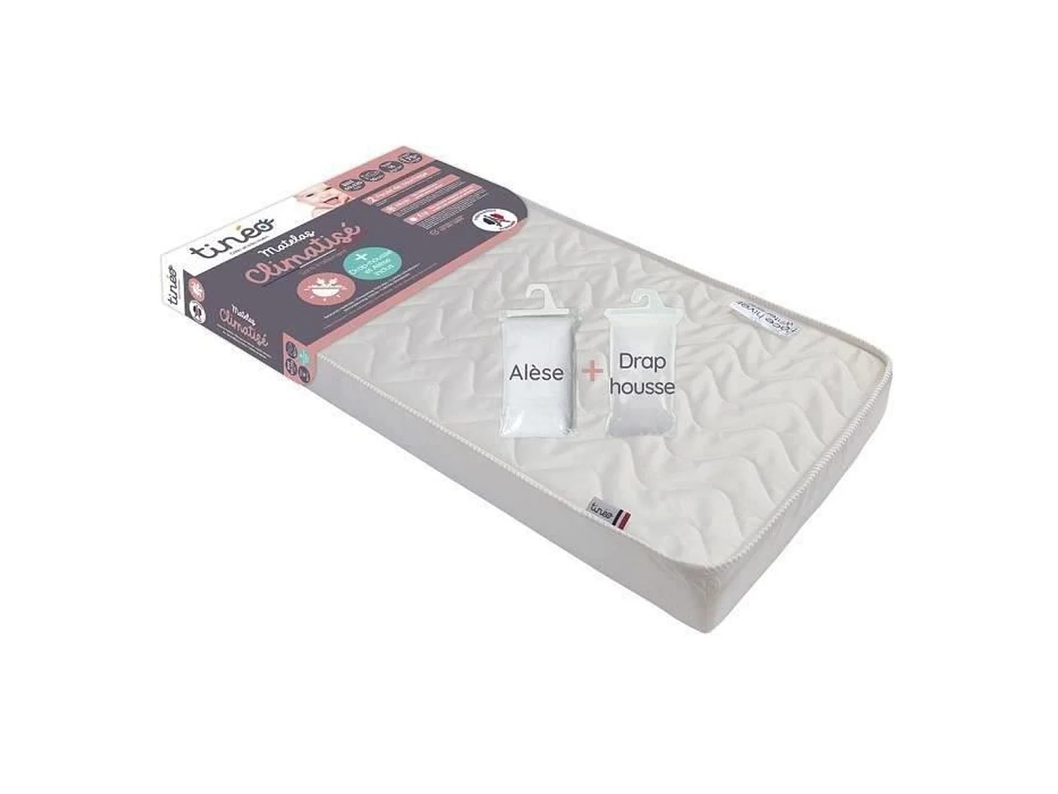 Matelas climatisé 60 x 120 cm + drap housse