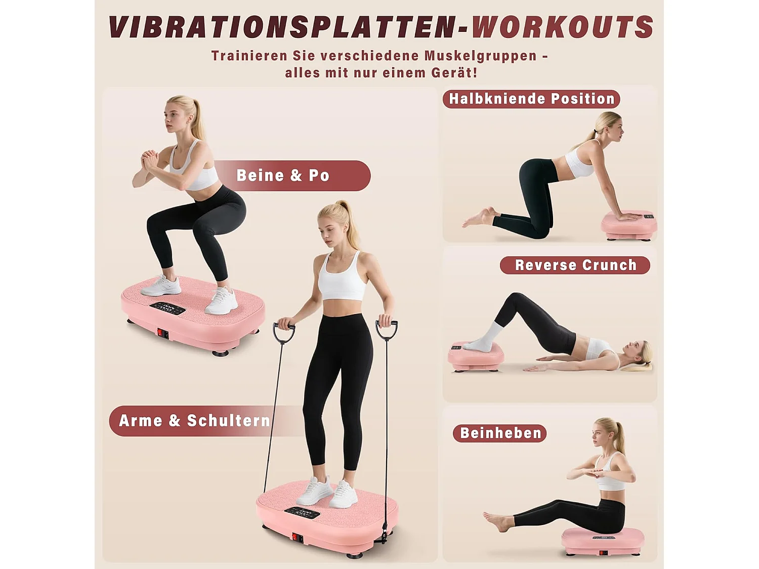 NETTLIFE Plateforme Vibrante Fitness Maison, 199 Niveaux, 9 Programmes, Haut-Parleurs, Sport Perte de Poids & Entraînement Complet, Charge Max 150kg