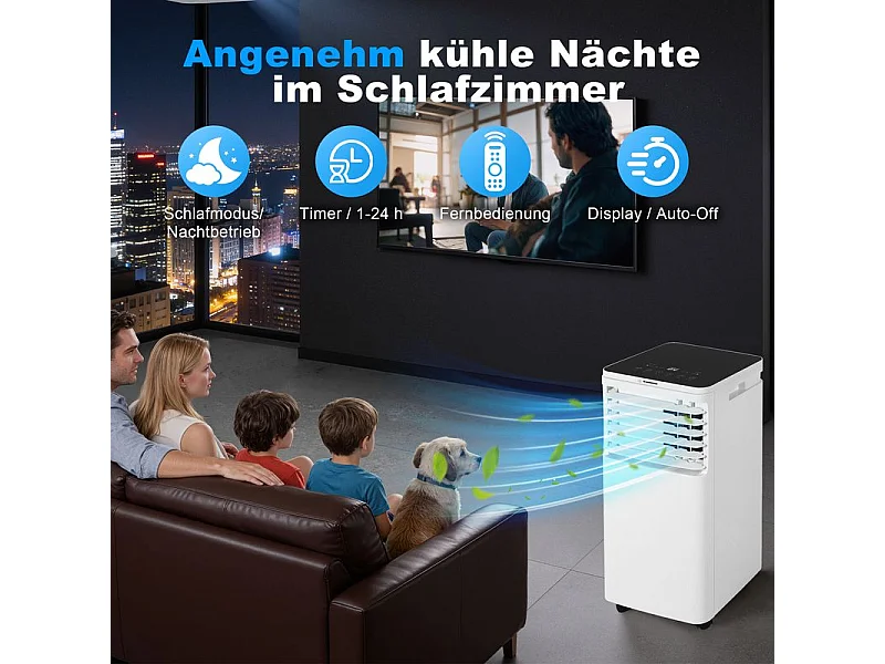 NETTLIFE 780WW Blanc ABS 31x31x70cm avec Tuyau d'Évacuation, Télécommande, Minuterie, Écran LED, pour pièces jusqu'à 25m²