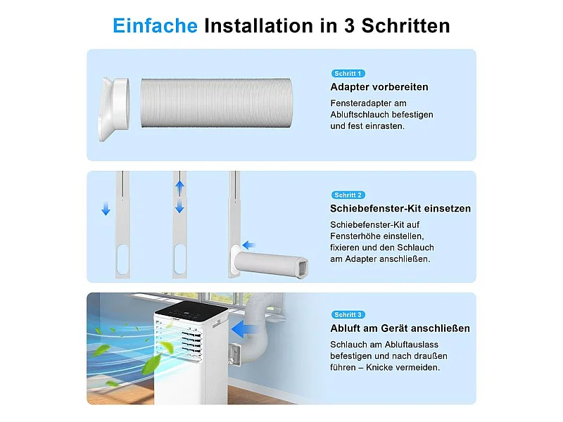 NETTLIFE 780WW Blanc ABS 31x31x70cm avec Tuyau d'Évacuation, Télécommande, Minuterie, Écran LED, pour pièces jusqu'à 25m²