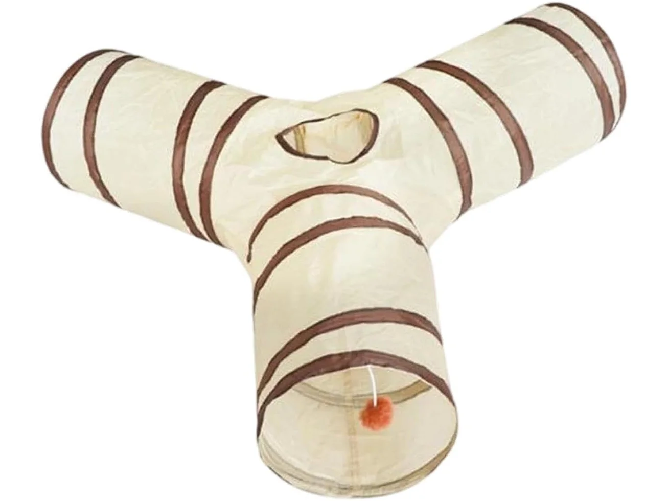 NETTLIFE Tunnel pour Chat Pliable et Détachable, Jouet Interactif 2-en-1 pour Jouer et Dormir, Design Portable pour Chats d'Intérieur et Chatons