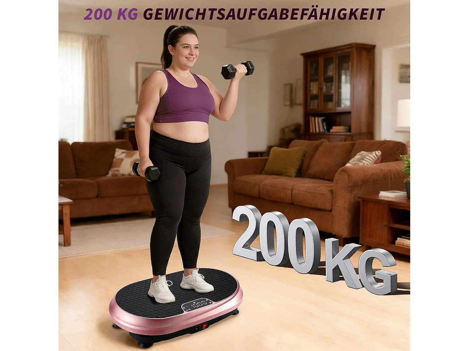 NETTLIFE Vibrationsplatte für Fitness, 199 Stufen & 9 Programme, integrierter Lautsprecher, Ganzkörpertraining & Gewichtsabnahme, 150 kg Belastbarkeit