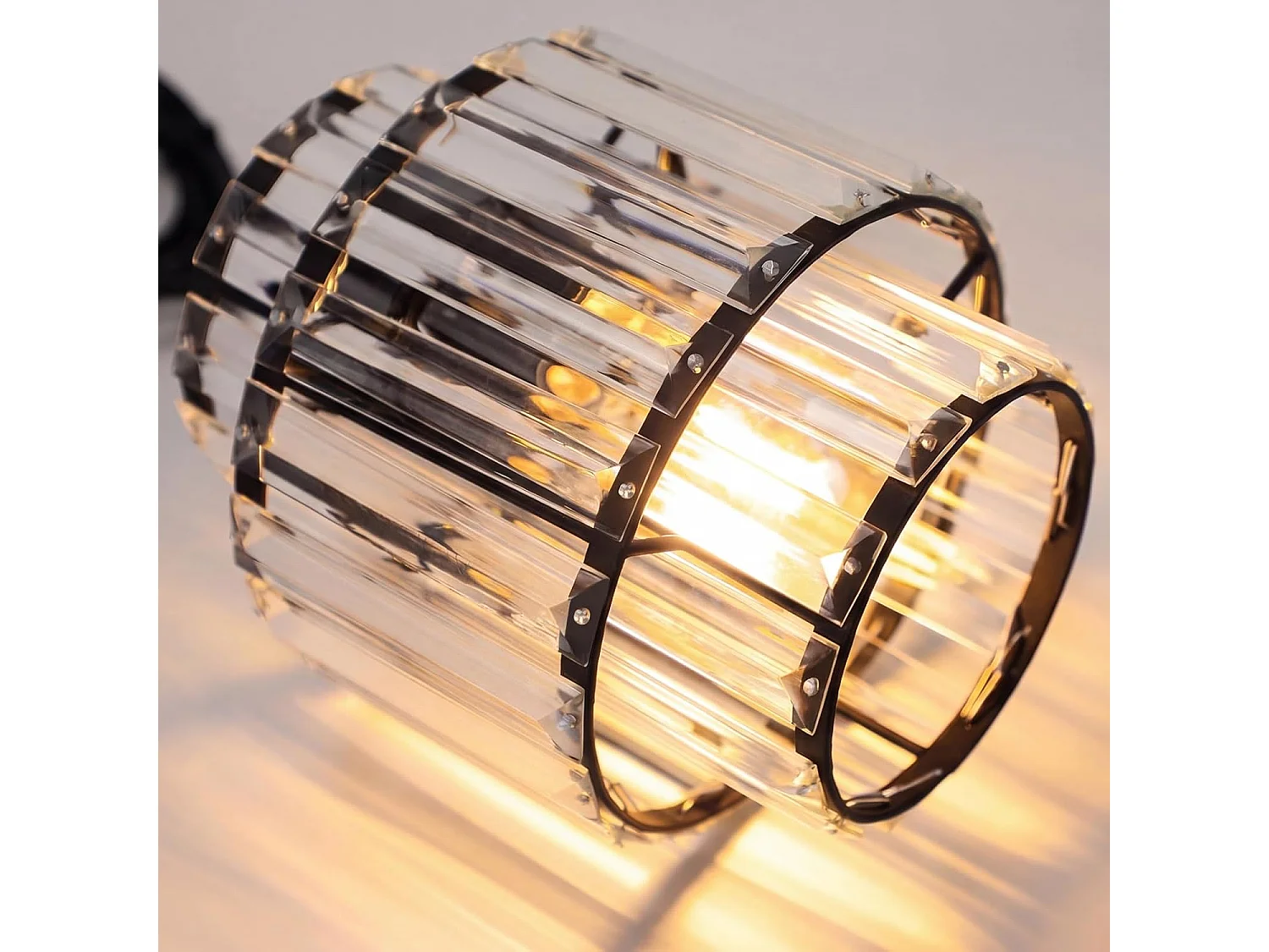Lampa wisząca Nettlife 1-Light – szklana i kryształowa lampa wisząca, E27, regulowana wysokość, nowoczesny design do jadalni i kuchni